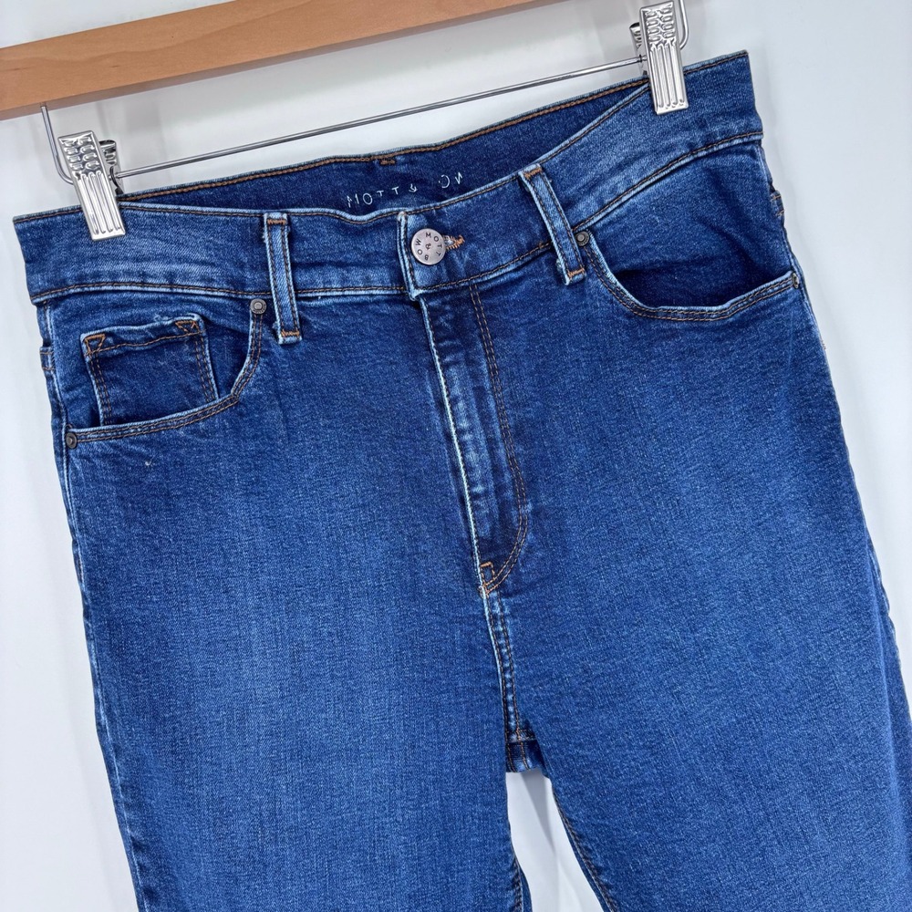 Mott & Bow Ridge Mom Jeans Women 29x28 High Rise Dark Wash Tapered Denim Pants